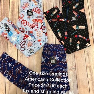 Lularoe Americana Collection OS Leggings